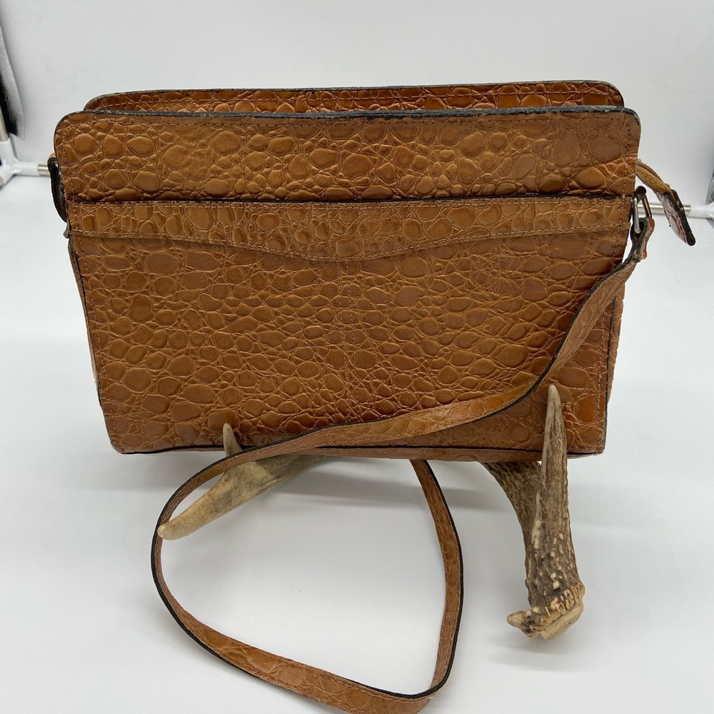 Vintage John Weitz Alligator Embossed Leather Bag